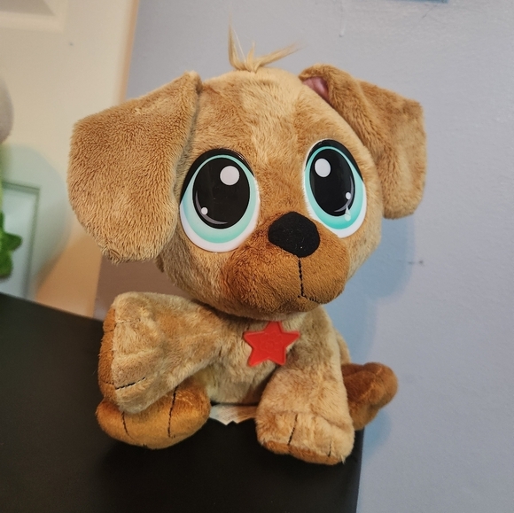 Little Tikes Rescue Tales Golden Retriver Puppy Stuffed Animal Big Plastic Eyes - Picture 1 of 8